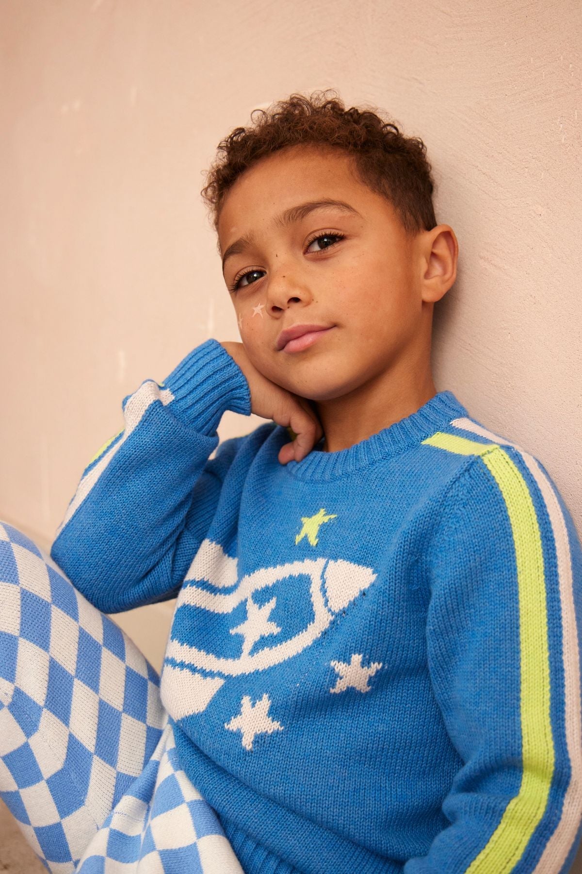 Striped Rocket Jumper | Hussar Blue