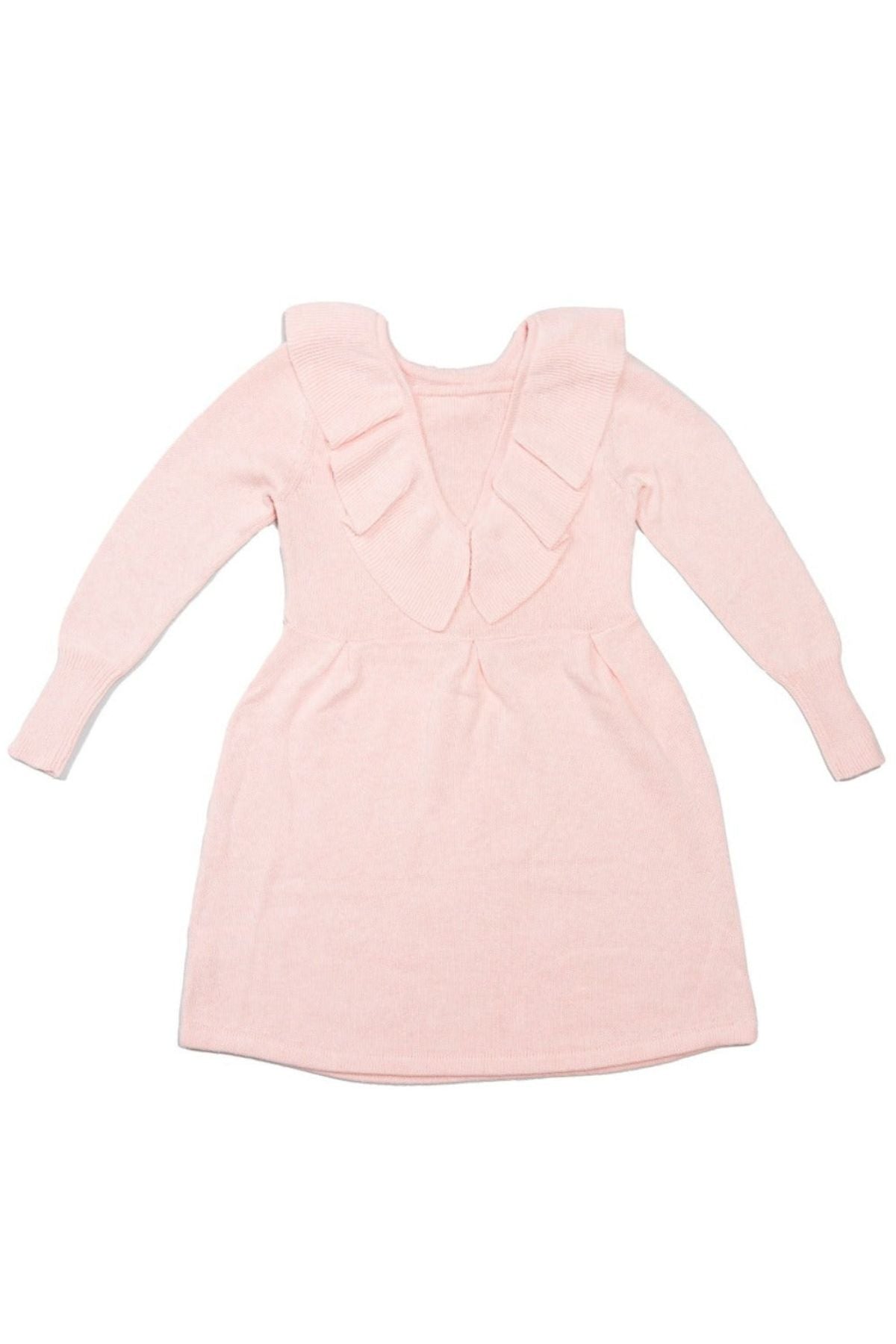 Ruffled V Dress | Blush