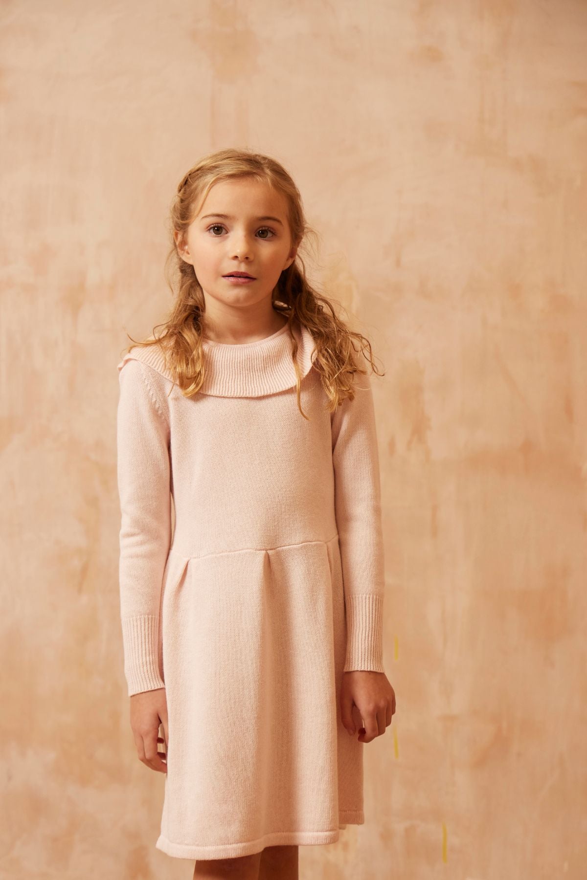 Ruffled V Dress | Blush