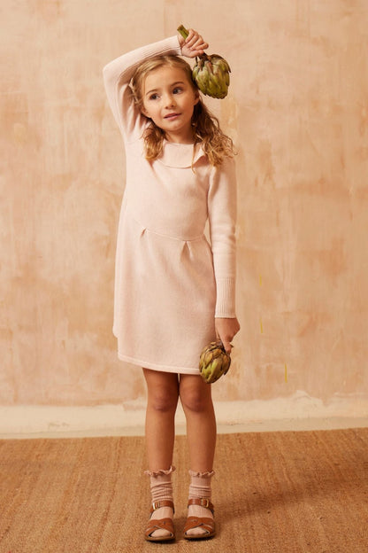 Ruffled V Dress | Blush