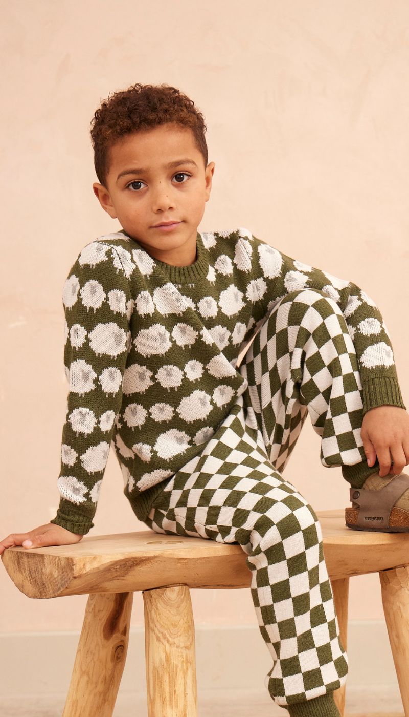 Flock of Sheep Jumper | Avocado
