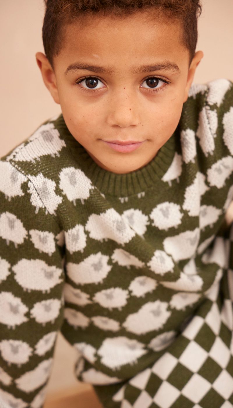 Flock of Sheep Jumper | Avocado