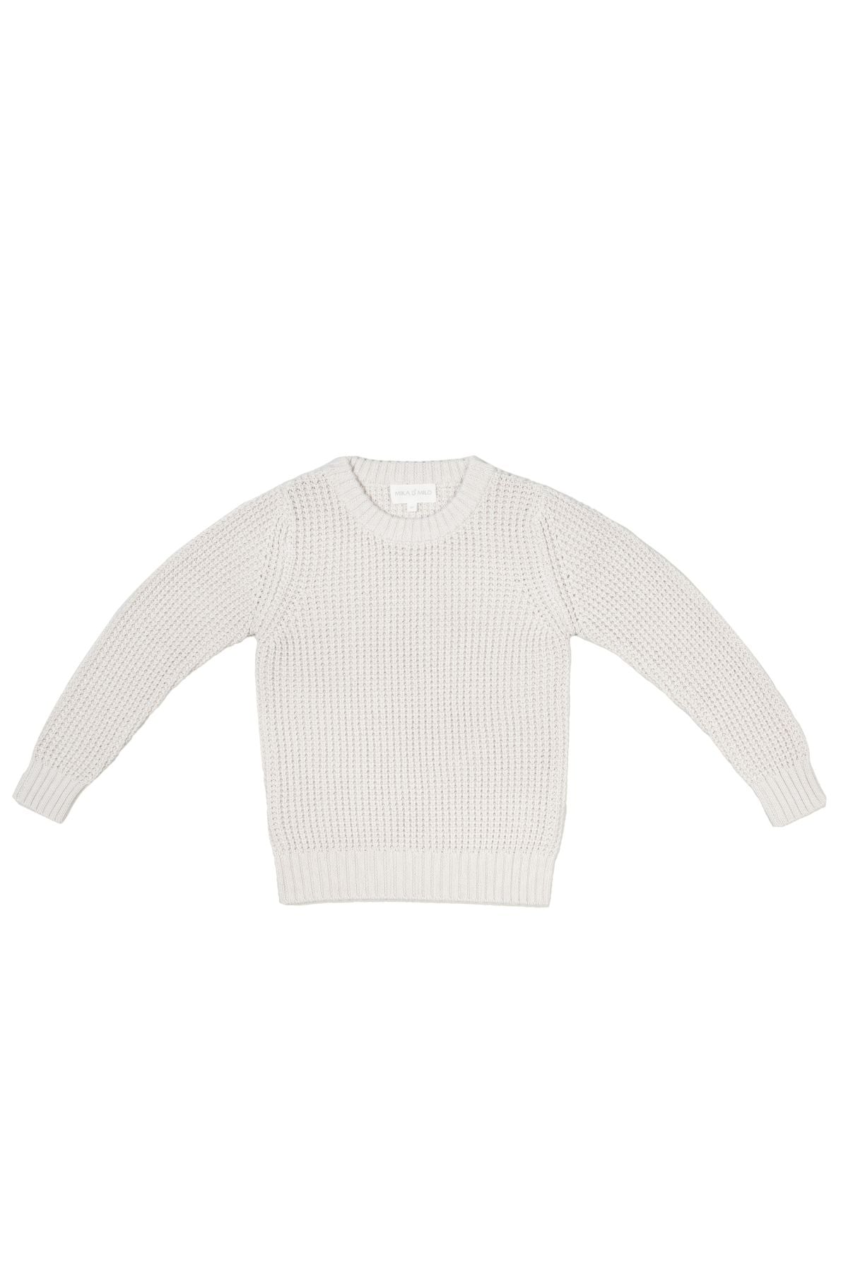 Waffle Knit Jumper | Chalk by MIKA & MILO, organic cotton, vetted by KIDDYKIND