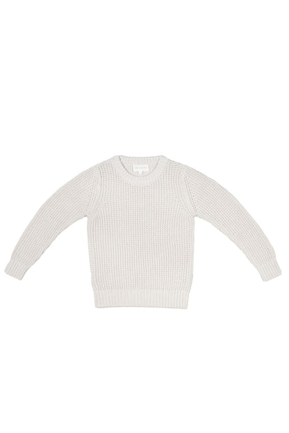 Waffle Knit Jumper | Chalk by MIKA & MILO, organic cotton, vetted by KIDDYKIND