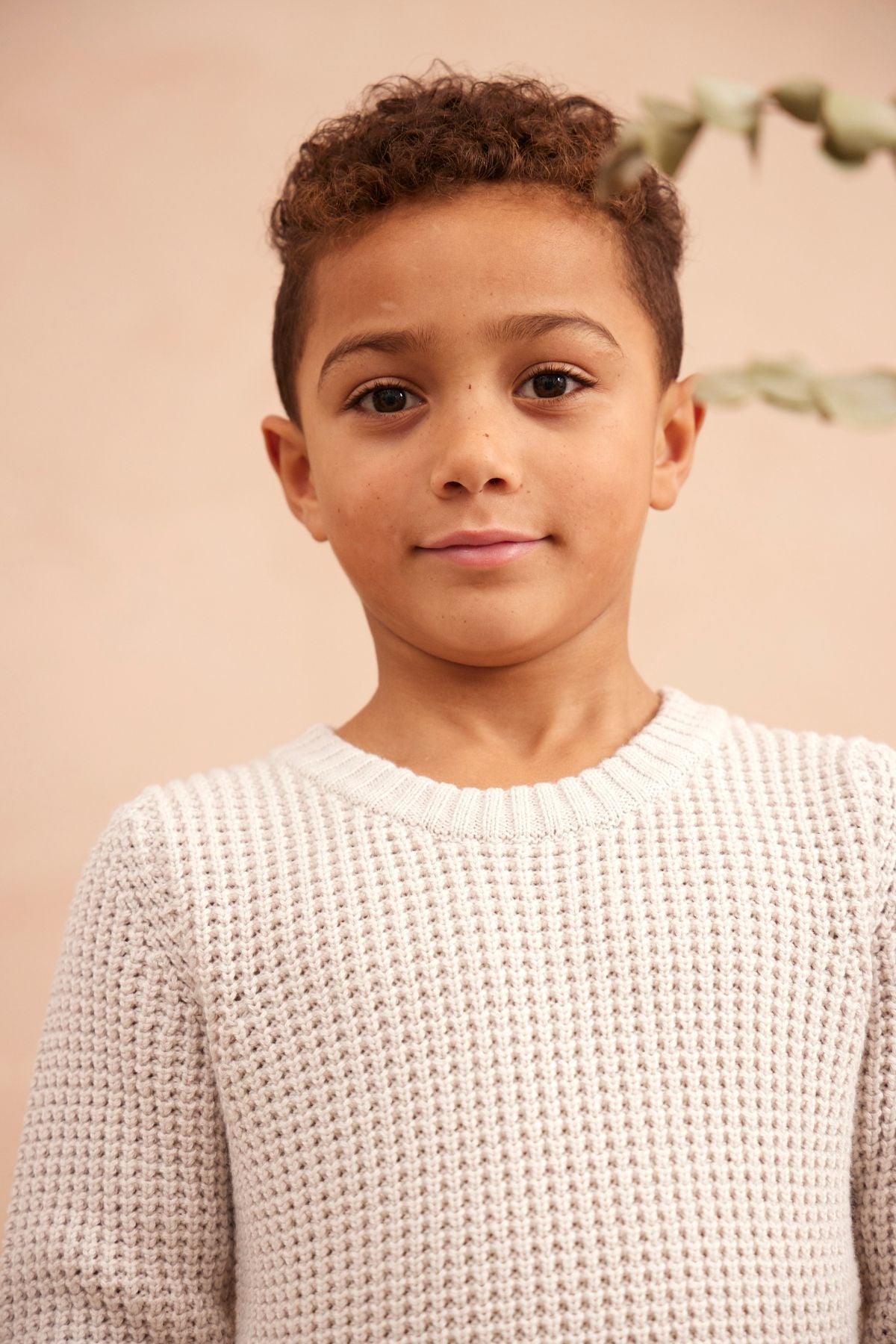 Waffle Knit Jumper | Chalk by MIKA & MILO, organic cotton, vetted by KIDDYKIND