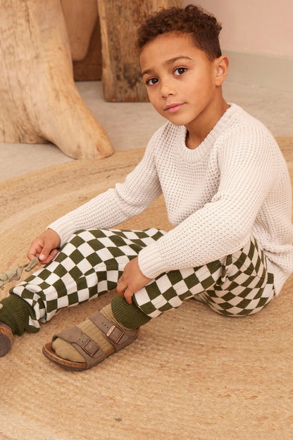 Waffle Knit Jumper | Chalk by MIKA & MILO, organic cotton, vetted by KIDDYKIND