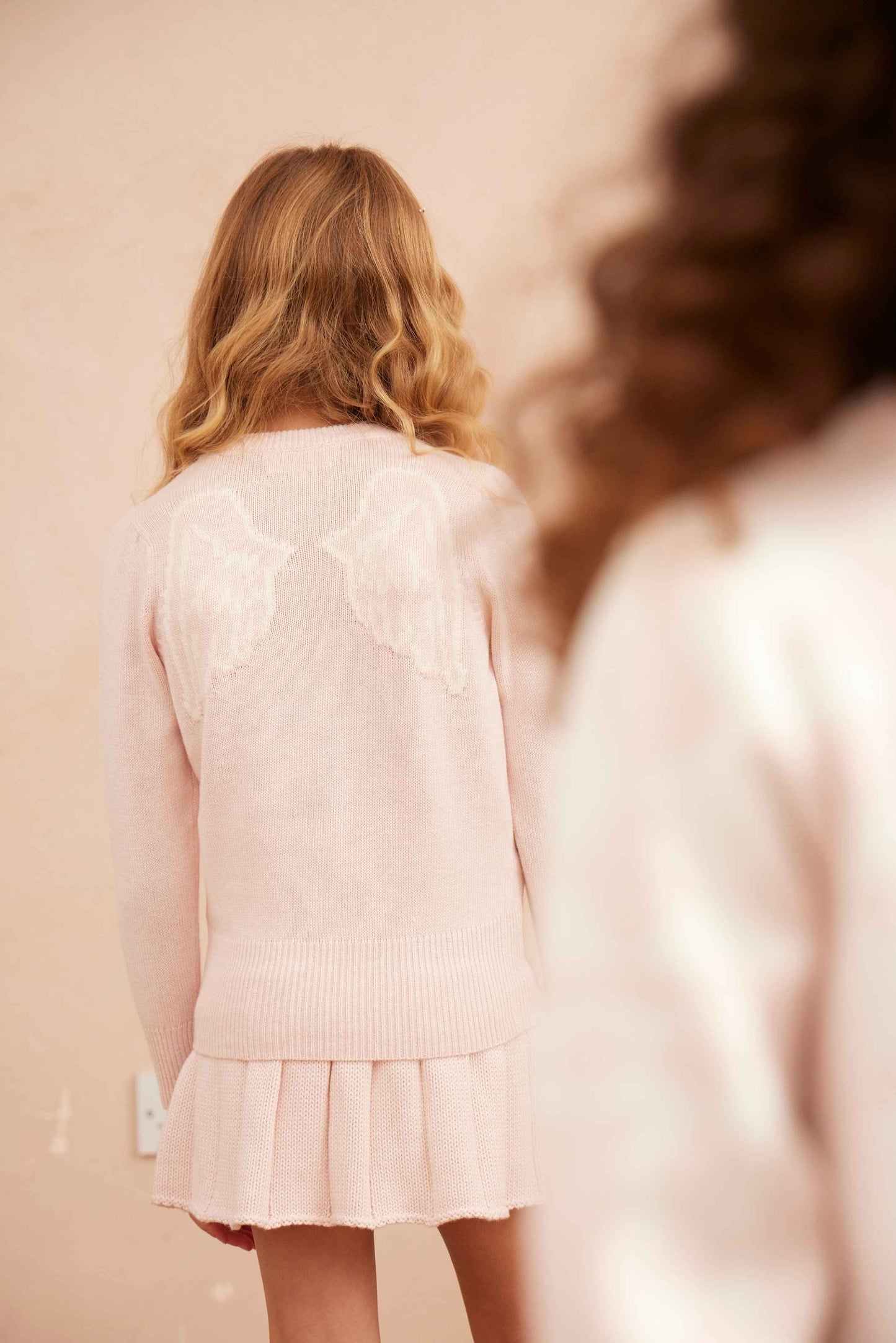 MIKA & MILO Angel Wings Jumper | Blush - - organic cotton cashmere
