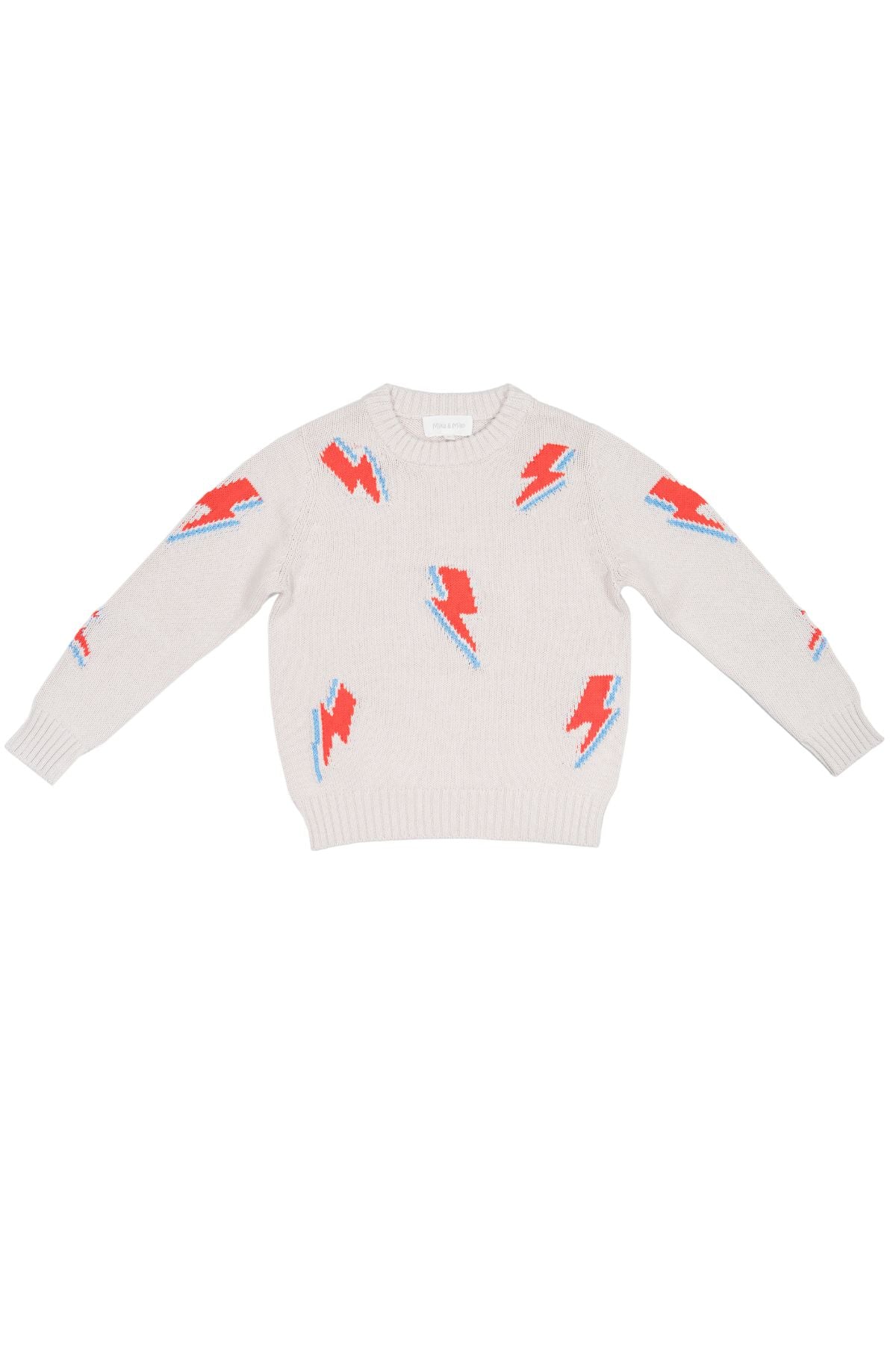 Bolt Storm Jumper | Chalk by MIKA & MILO, organic cotton, vetted by KIDDYKIND