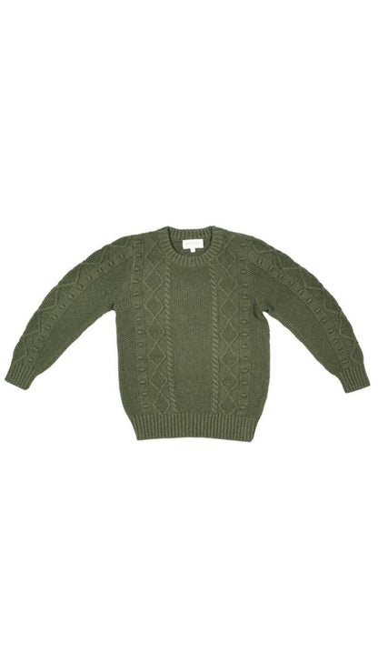 Cable Popcorn Jumper | Avocado