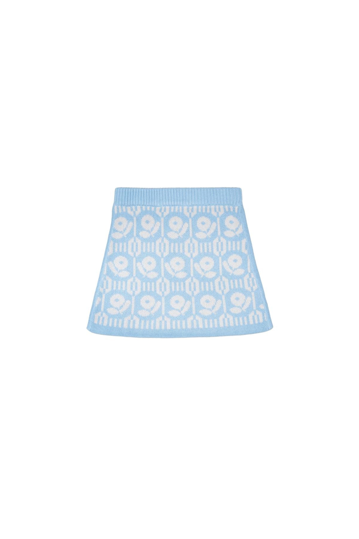 Flower Power Pencil Skirt | Sky