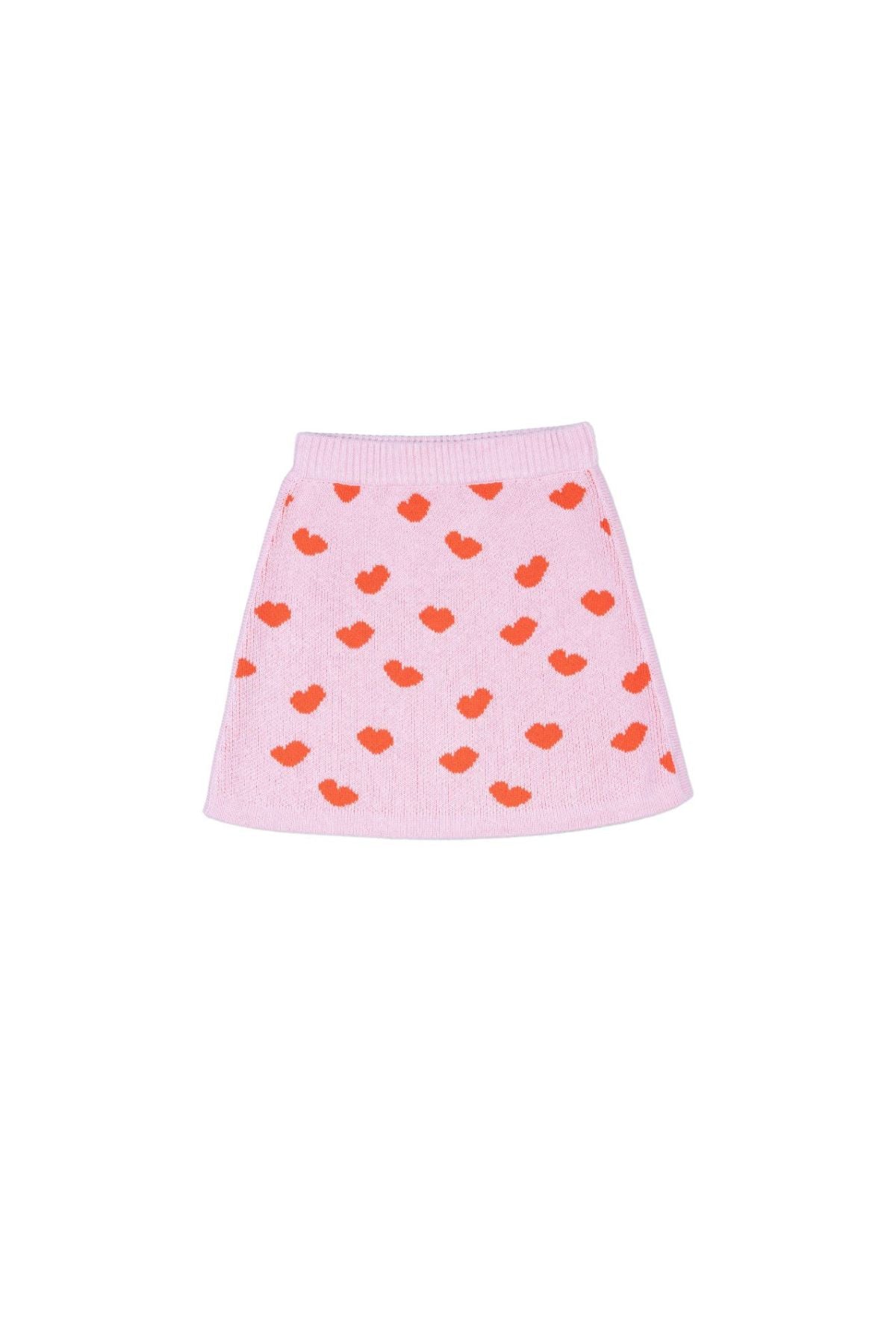 Love Hearts Pencil Skirt | Bubble Gum