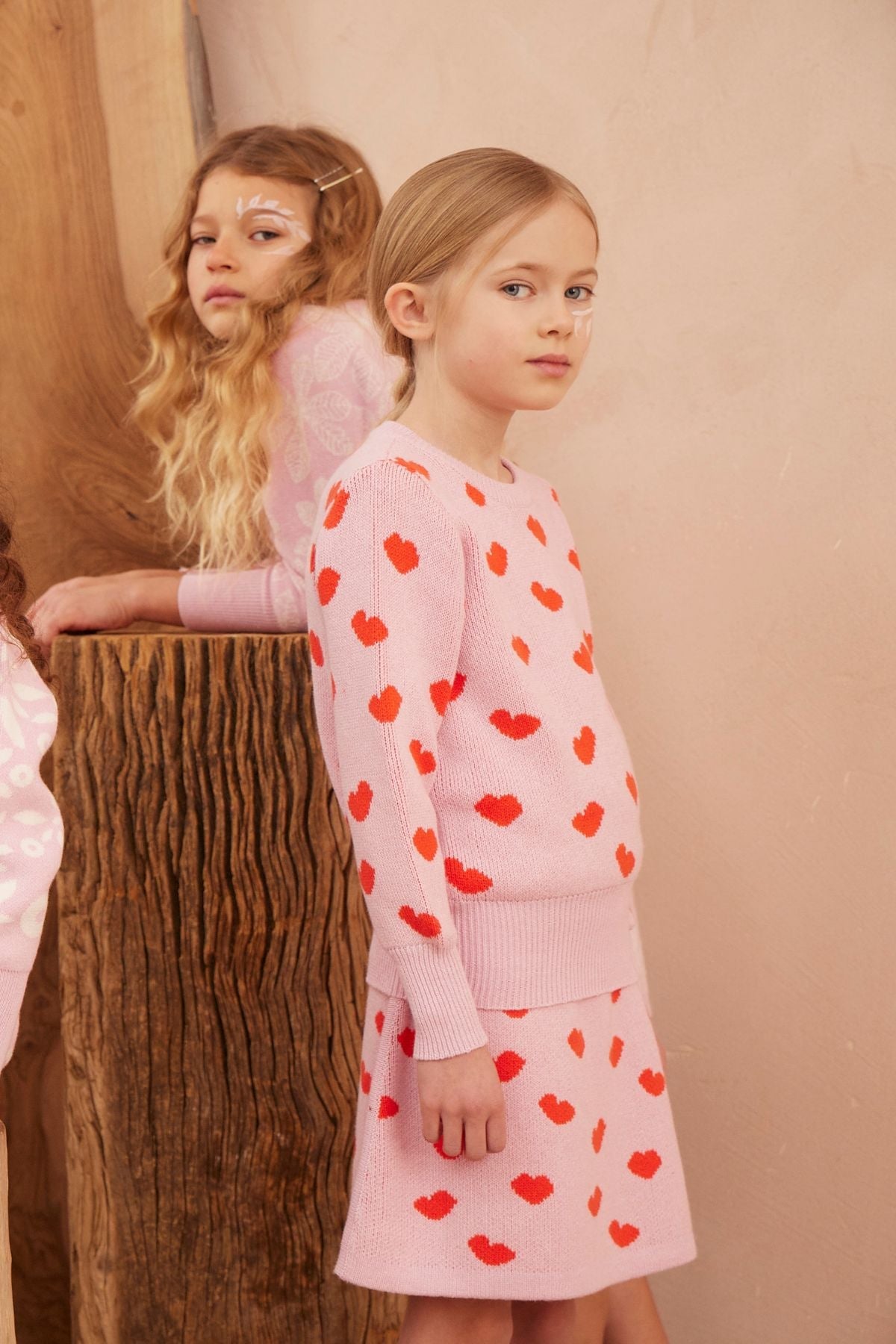 Love Hearts Pencil Skirt | Bubble Gum