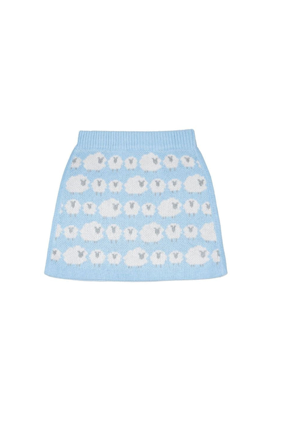 MIKA & MILO Little Bo Peep Pencil Skirt | Sky - - organic cotton cashmere
