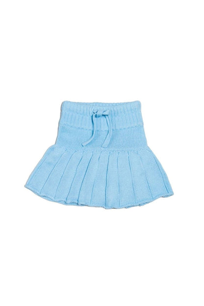 MIKA & MILO Pleated Tennis Skirt | Sky - - organic cotton cashmere