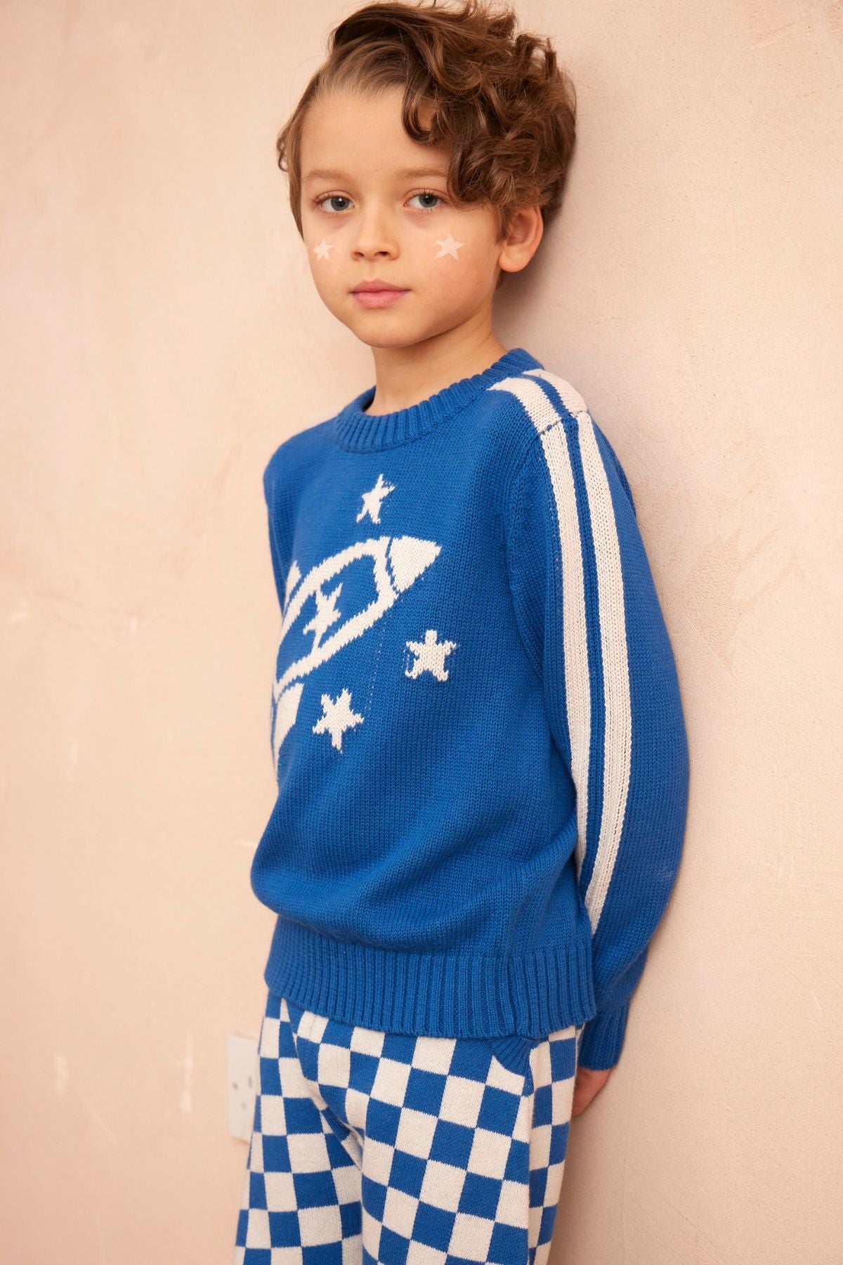 Striped Rocket Jumper – Cobalt