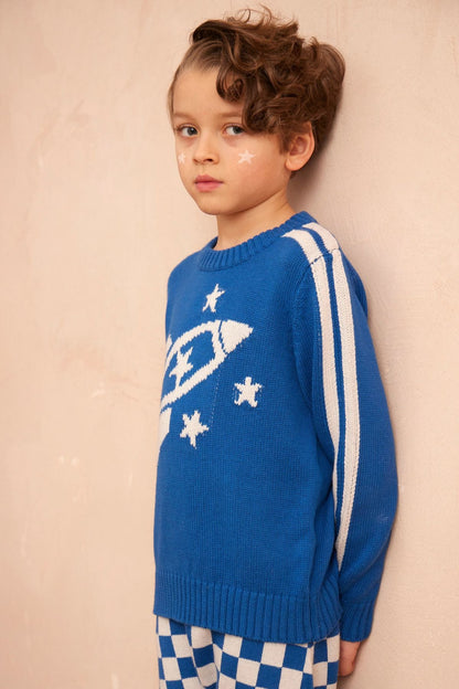 Striped Rocket Jumper – Cobalt