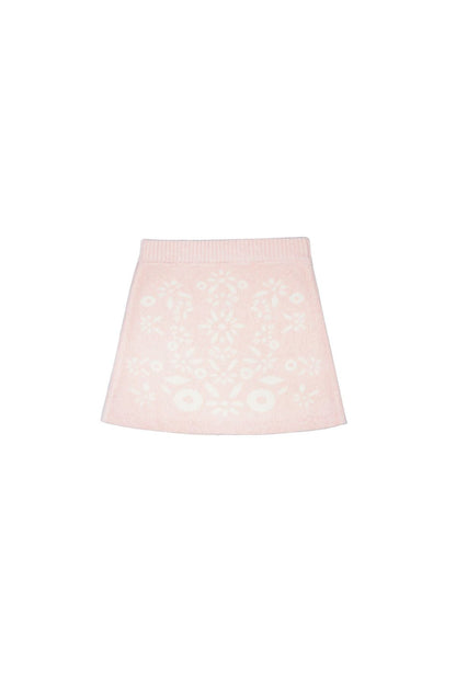 Snowflake Blossom Pencil Skirt | Blush
