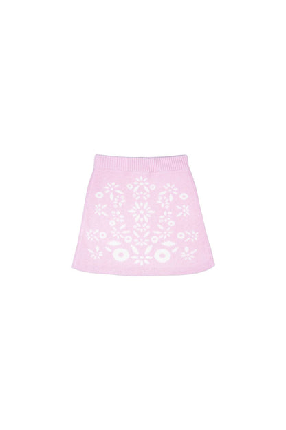 Snowflake Blossom Pencil Skirt | Bubble Gum