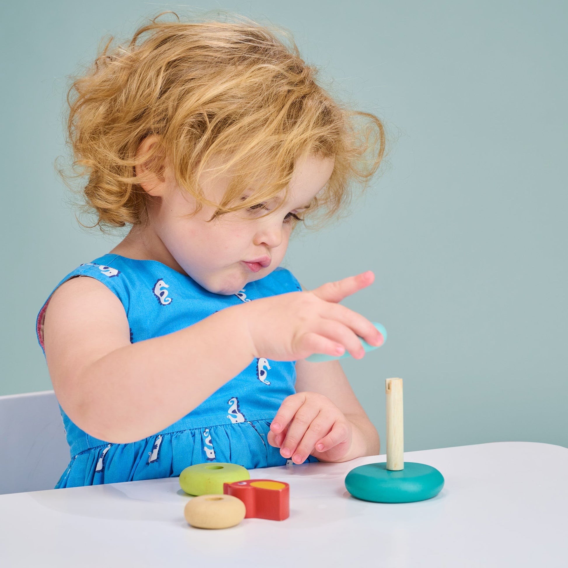 Stacking Tree With Bird — Montessori wooden toy UK | KIDDYKIND
