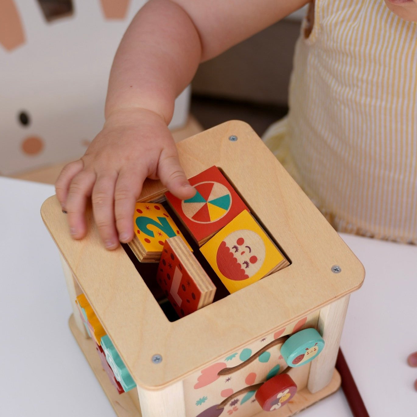 Sustainable Montessori toy: Toddler Avctivity Cube | KIDDYKIND