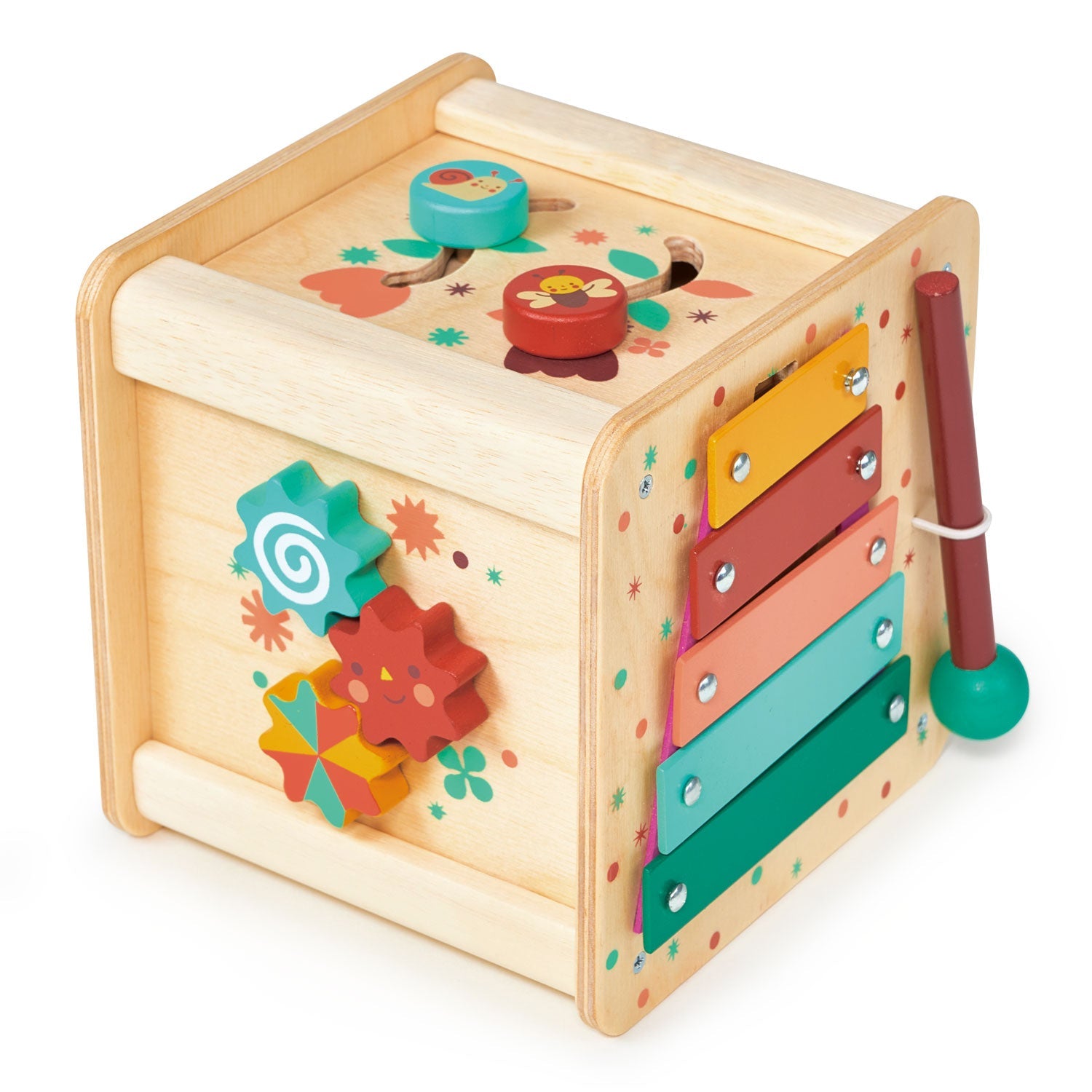 Sustainable Montessori toy: Toddler Avctivity Cube | KIDDYKIND