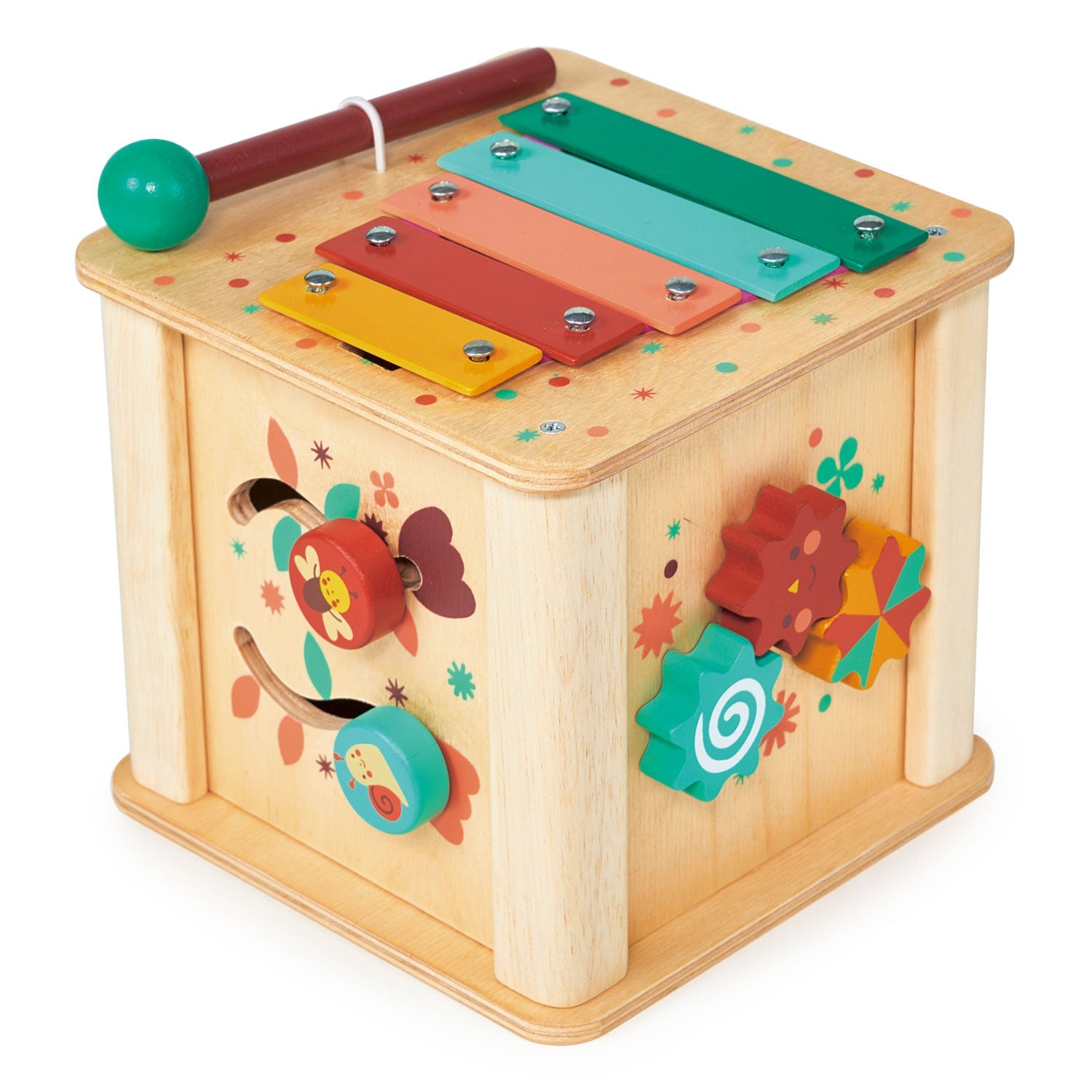 Sustainable Montessori toy: Toddler Avctivity Cube | KIDDYKIND