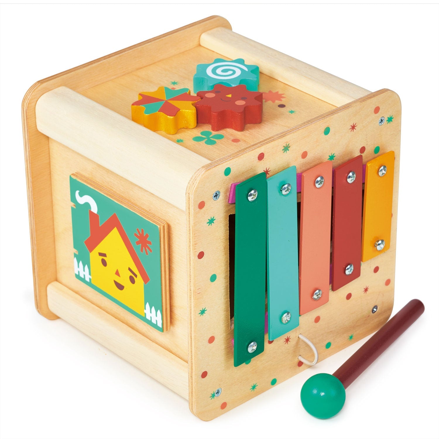 Sustainable Montessori toy: Toddler Avctivity Cube | KIDDYKIND