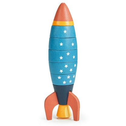 Stacking and Counting Rocket | natural wooden toy for toddlers UK