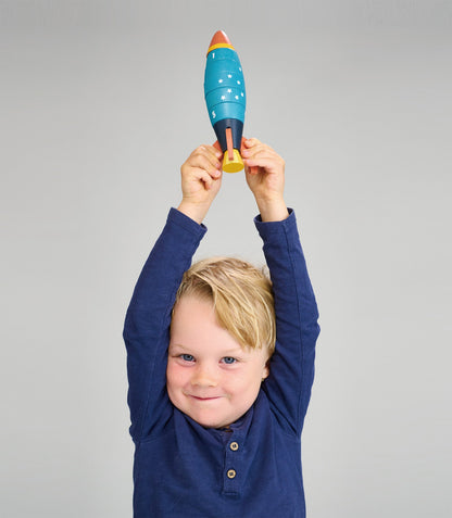 Stacking and Counting Rocket | natural wooden toy for toddlers UK