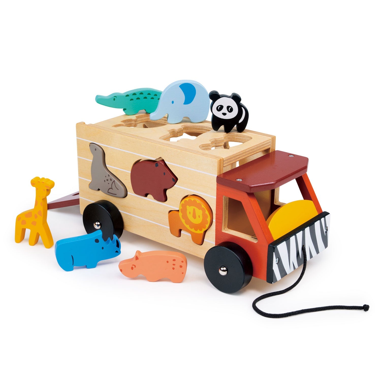 Sustainable Montessori toy: Shape Sorting Safari Truck | KIDDYKIND