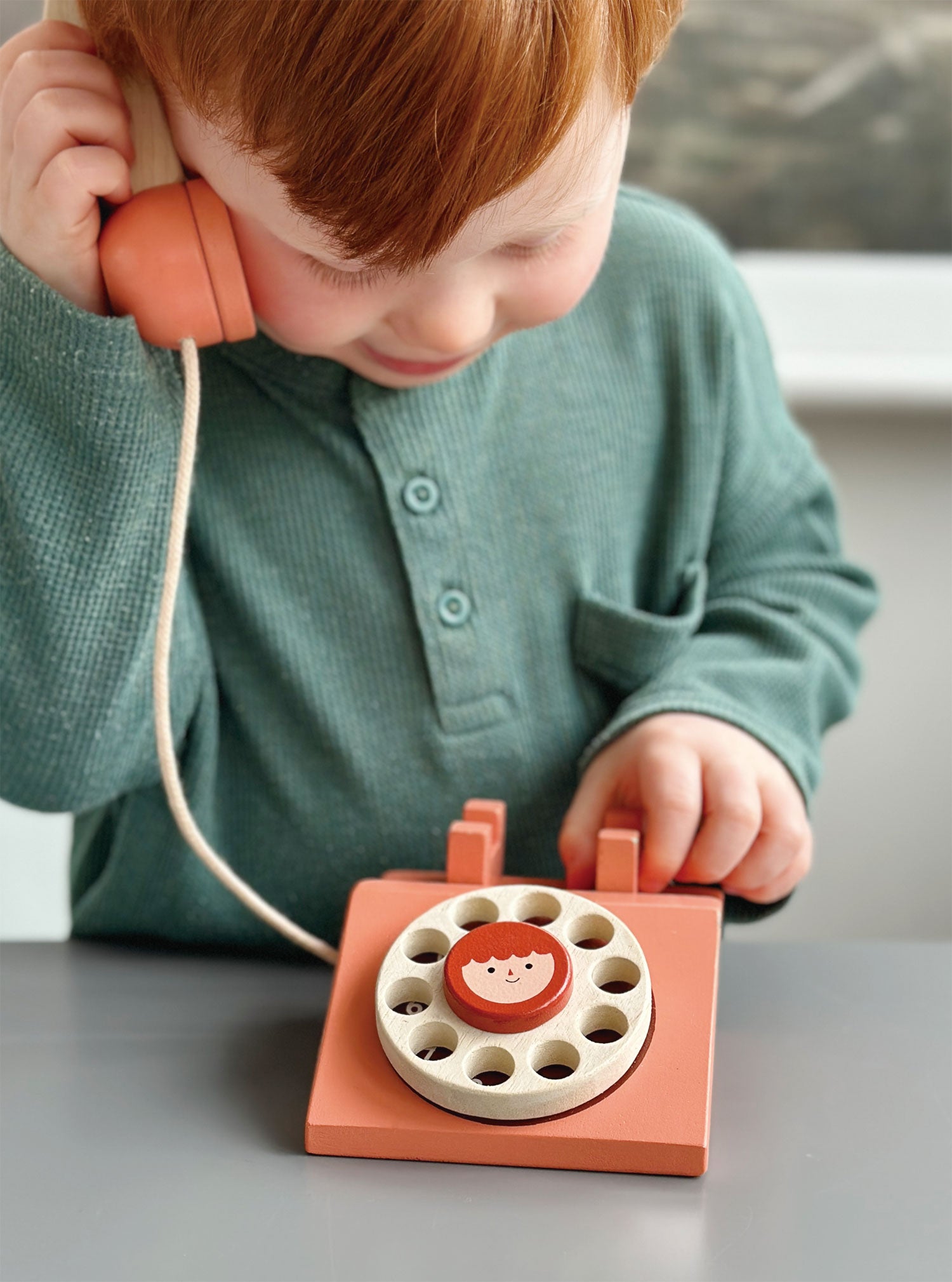 Sustainable Montessori toy: Ring Ring Telephone | KIDDYKIND