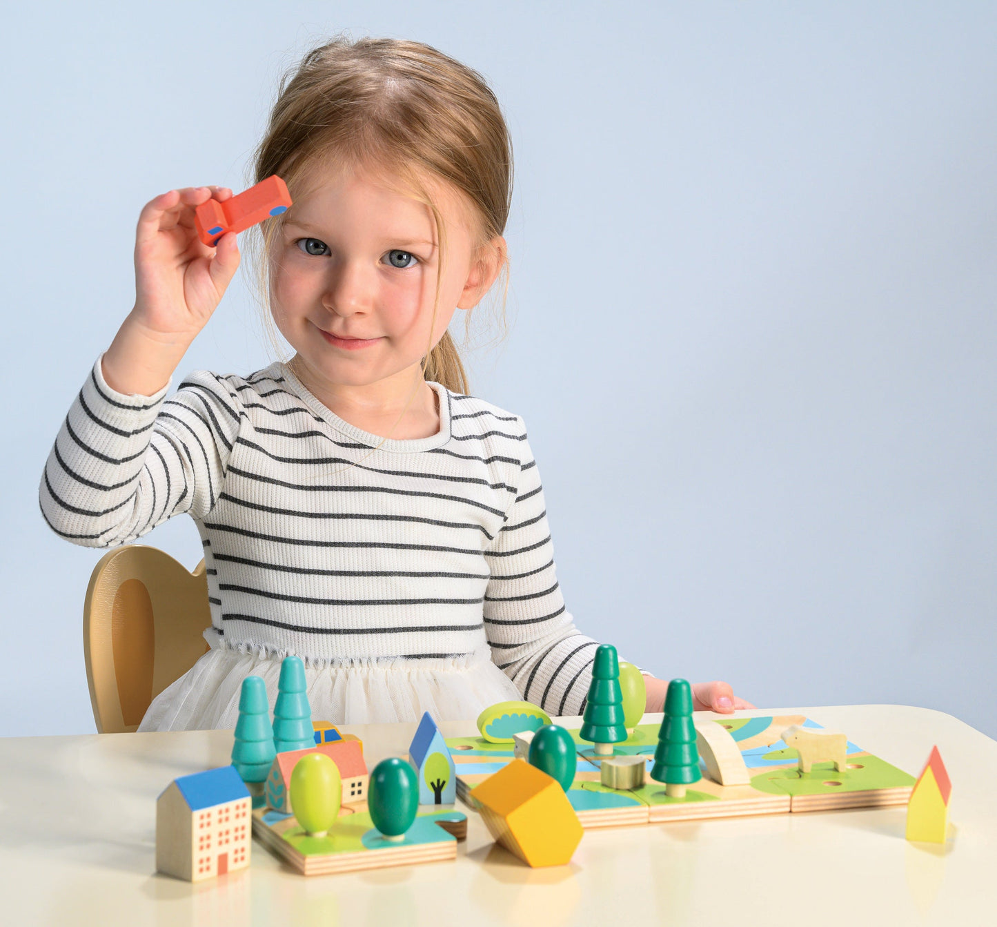 Tiny Town Jigsaw — Montessori wooden toy UK | KIDDYKIND