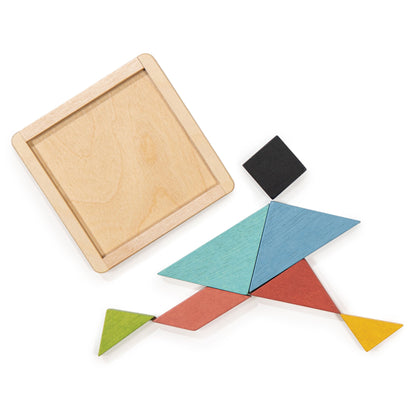 Tangram Puzzle — Montessori wooden toy UK | KIDDYKIND