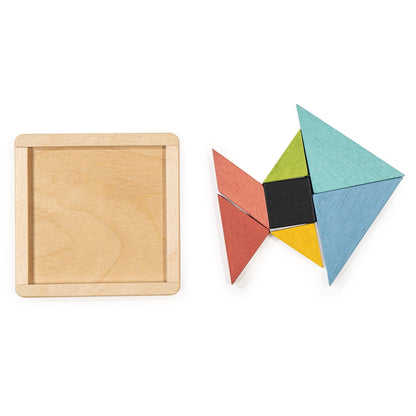 Tangram Puzzle — Montessori wooden toy UK | KIDDYKIND