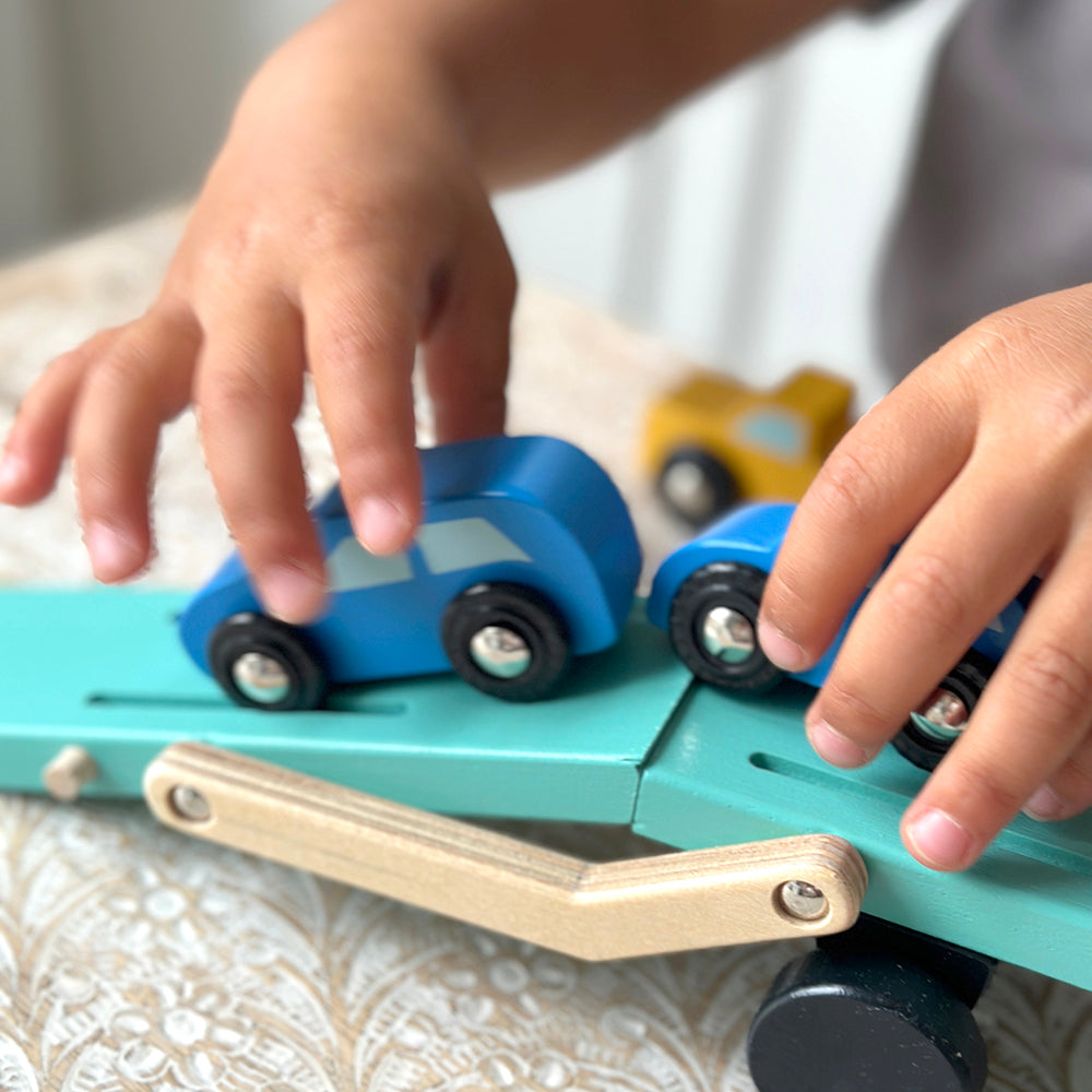 Vehicle Transporter — Montessori wooden toy UK | KIDDYKIND