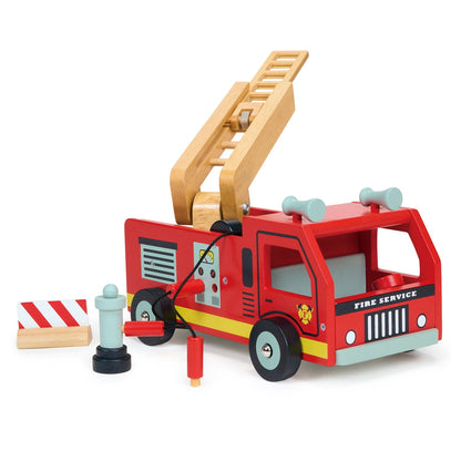 Red Fire Engine | natural wooden toy for toddlers UK