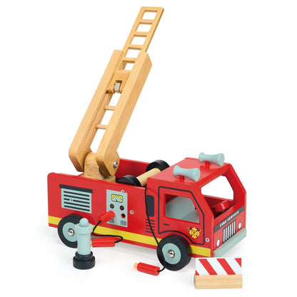 Red Fire Engine | natural wooden toy for toddlers UK