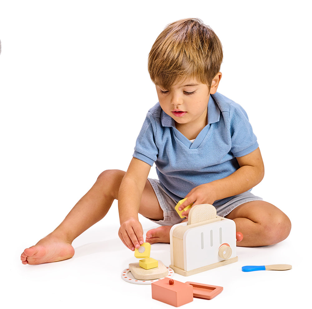 Rise & Shine Toaster Set — Montessori wooden toy UK | KIDDYKIND