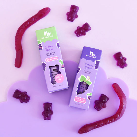 Gummy Grape Lip Gloss & Nail Polish Gift Set