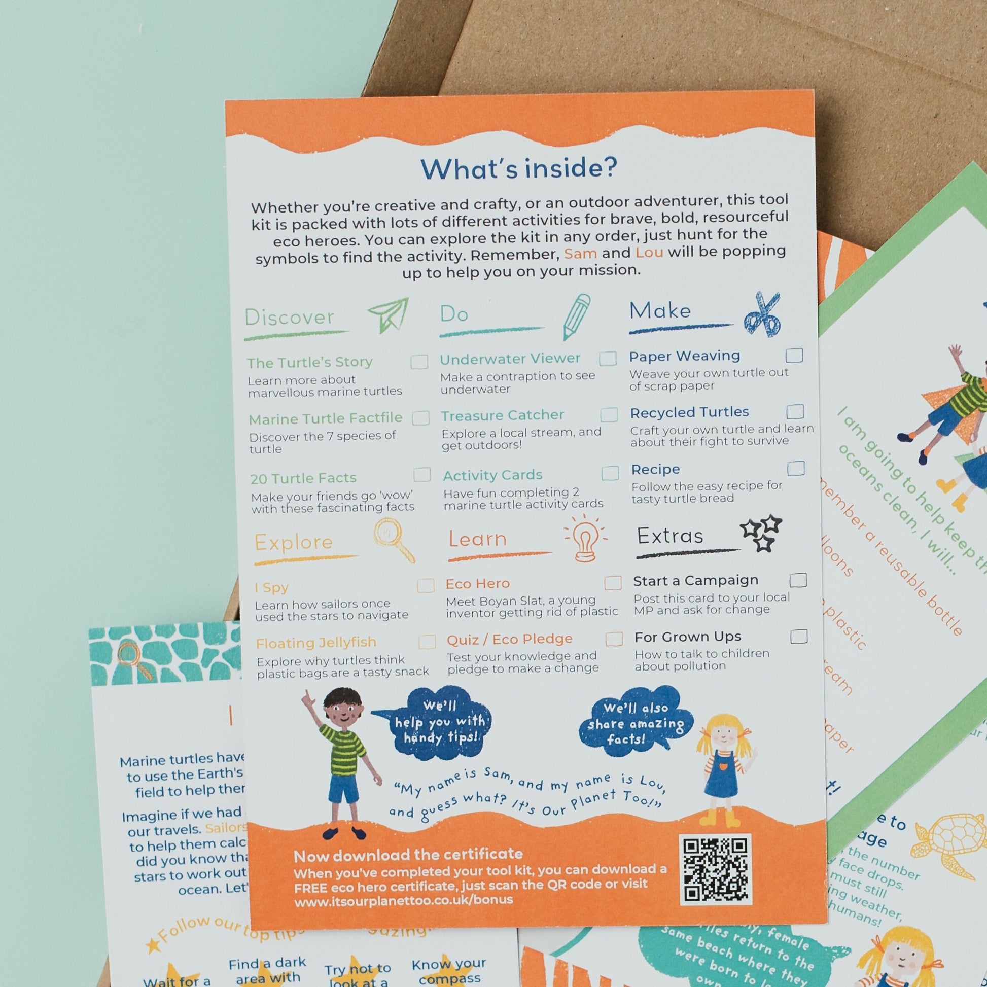 MARVELLOUS MARINE TURTLES - Children’s eco activity kit (Age 5+) | open-ended wooden toy for kids UK