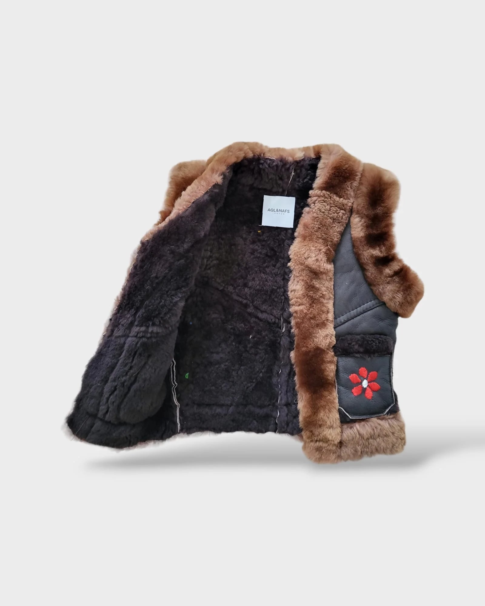 Leather & Lambskin Kid's Gillet - Adams