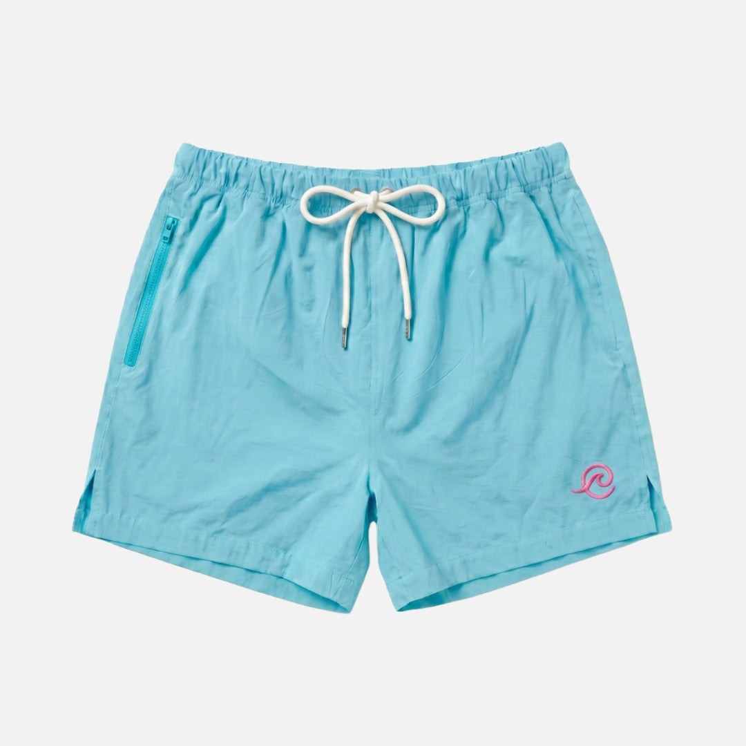 Pure Earth Collection Mens Swimming Trunks Sky Blue - GOTS certified organic cotton swimwear for men - sustainable ethical organic baby clothing UK | Kiddykind