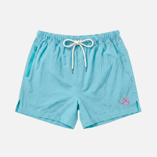 Pure Earth Collection Mens Swimming Trunks Sky Blue - GOTS certified organic cotton swimwear for men - sustainable ethical organic baby clothing UK | Kiddykind