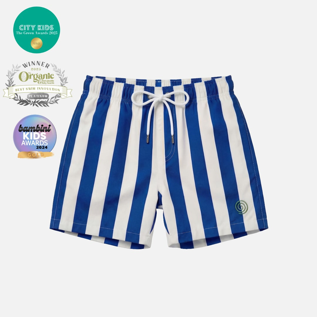 Kids' Swimming Trunks - Blue Stripe by Pure Earth Collection, vetted by KIDDYKIND