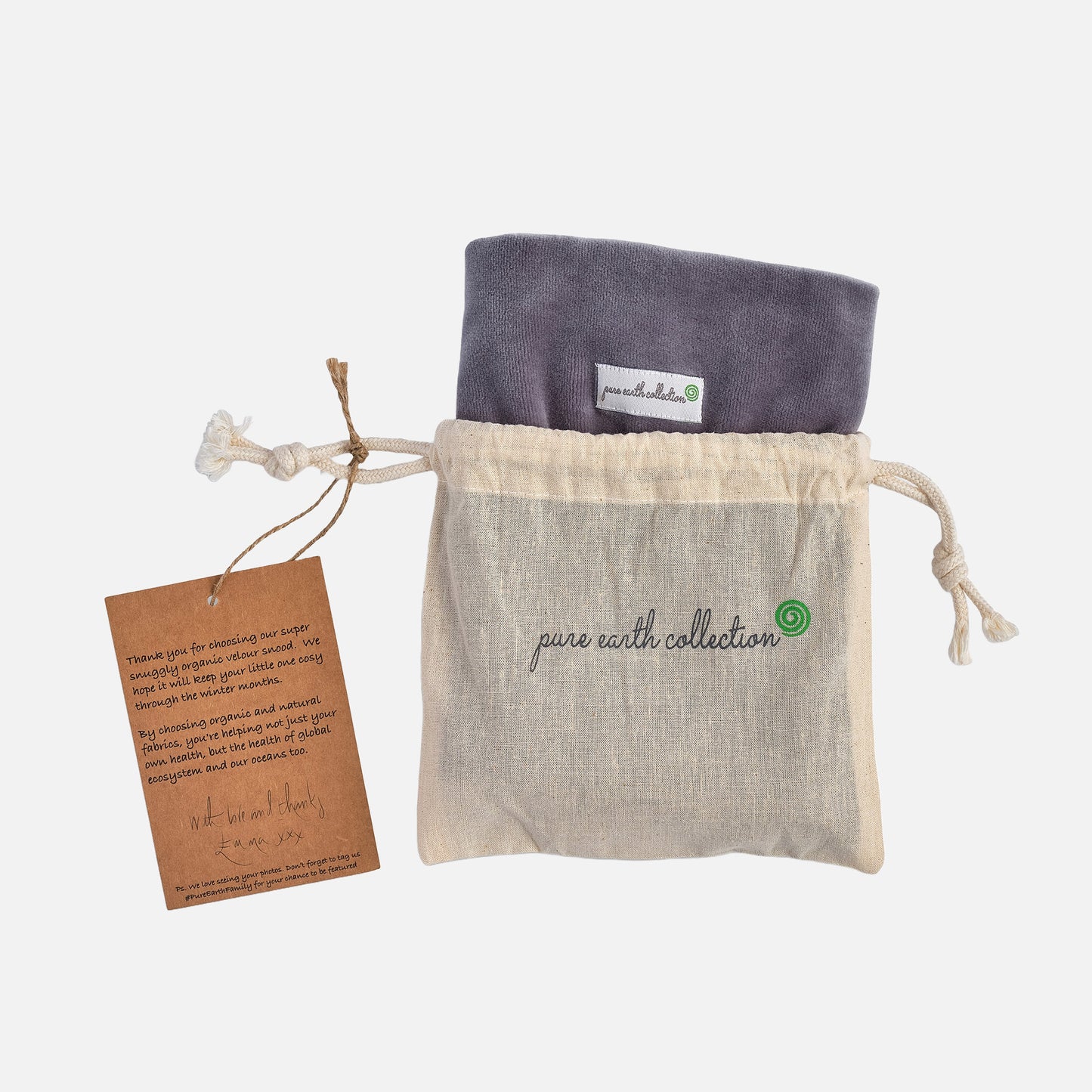 Organic Snood - Grey by Pure Earth Collection, vetted by KIDDYKIND