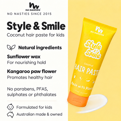 Plant-Based Kids Hair Paste – Coconut & Lime, 125ml