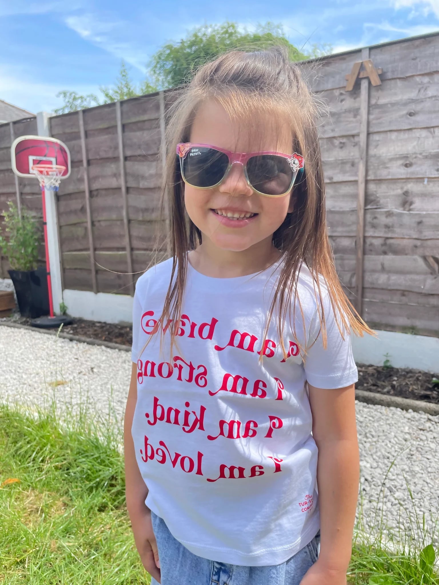 organic cotton kids t-shirt with positive self talk