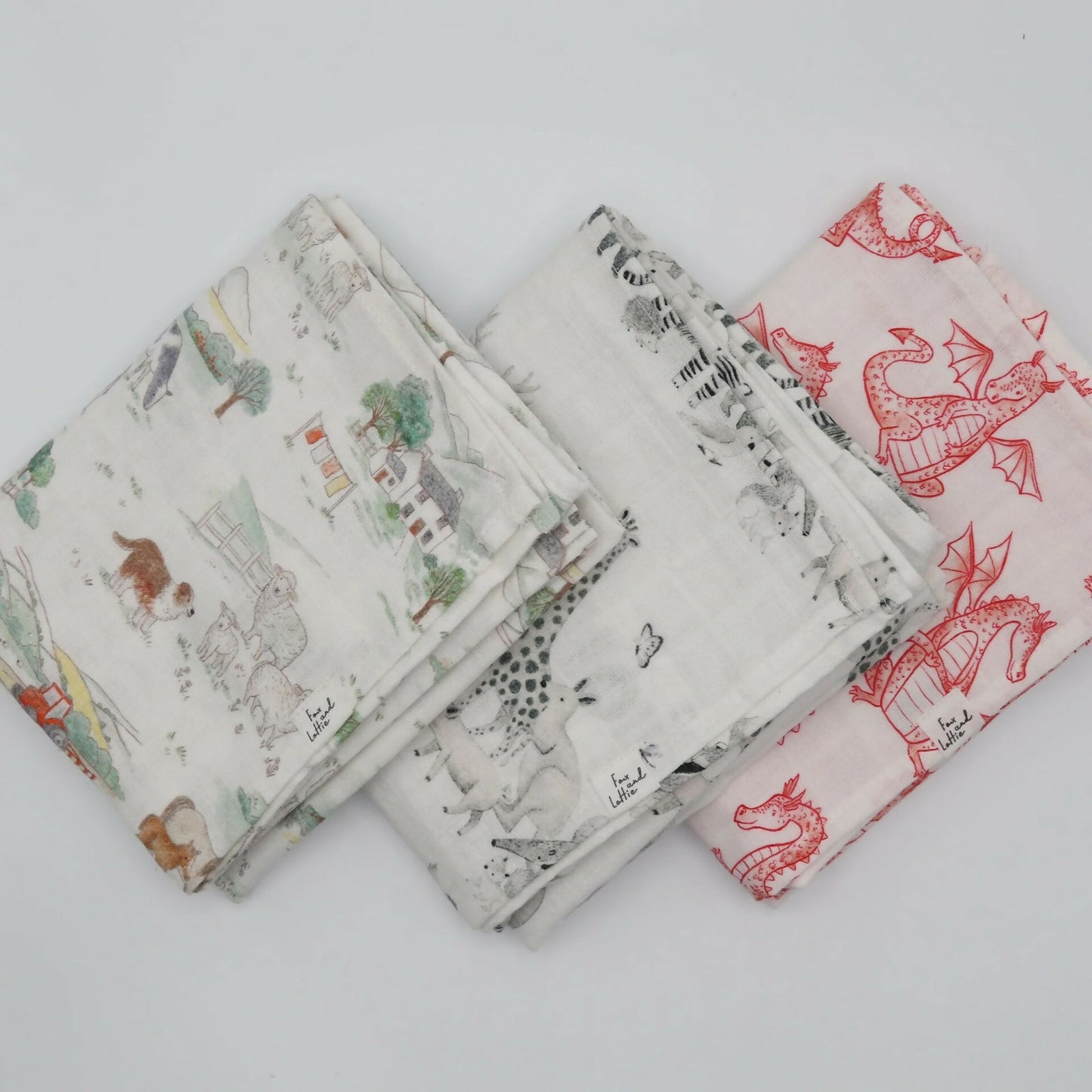 Natural Organic Cotton and Bamboo Baby Muslin Square - Single | organic cotton kids pyjamas UK