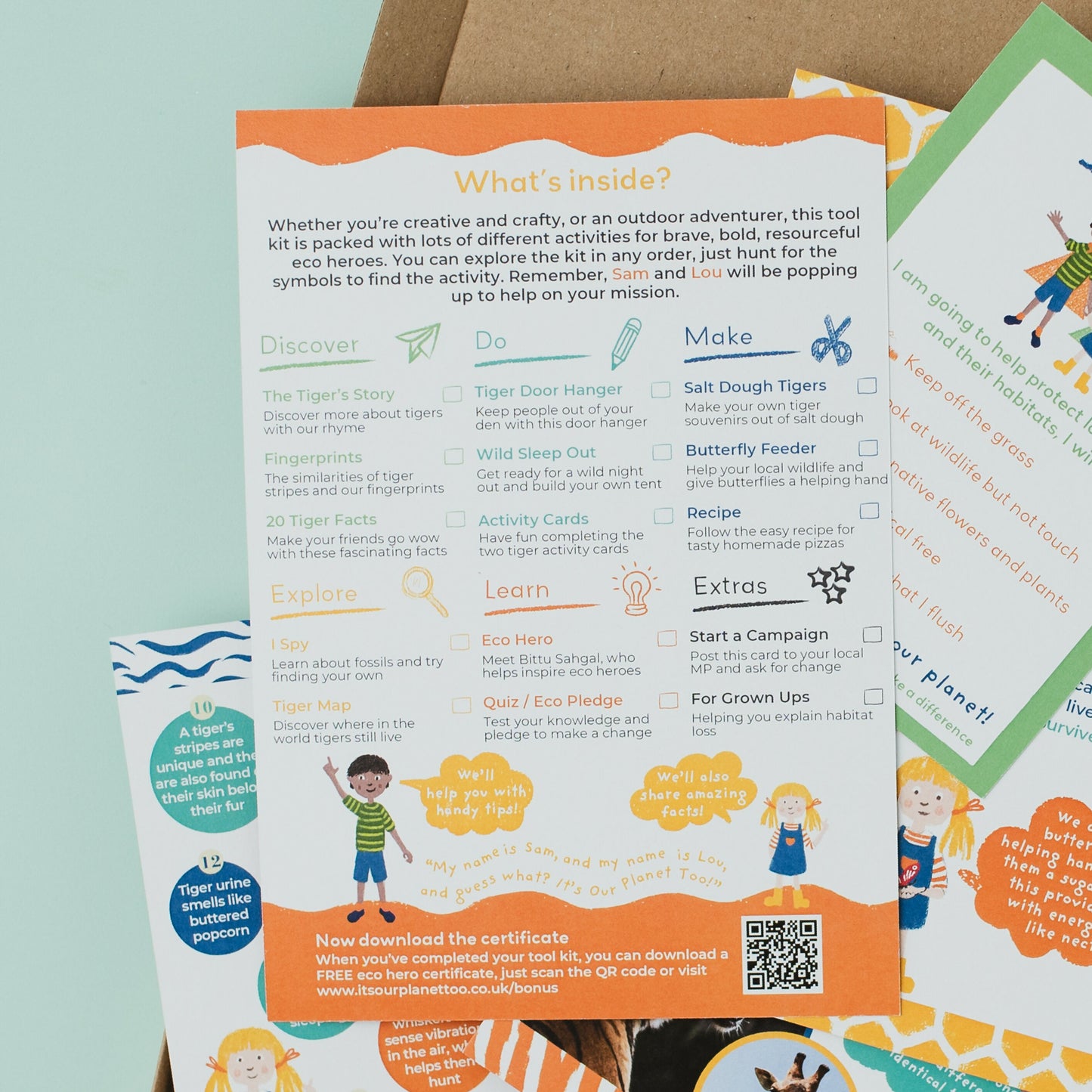 TERRIFIC TIGERS - Children’s eco activity kit (Age 5+) | open-ended wooden toy for kids UK