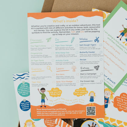 TERRIFIC TIGERS - Children’s eco activity kit (Age 5+) | open-ended wooden toy for kids UK
